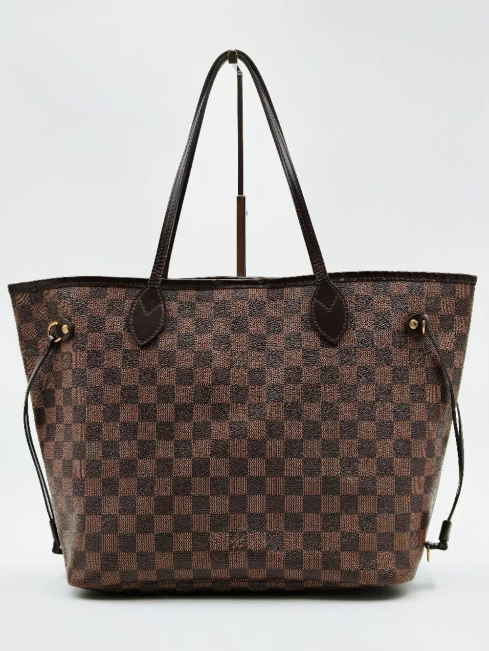 Louis Vuitton Neverfull MM Damier Ebene Canvas Shoulder Tote Bag
